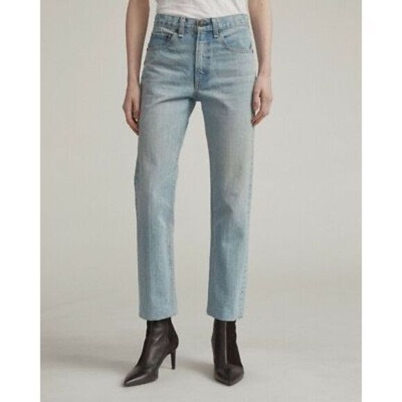 Rag & Bone Nelly High Rise Ankle Straight in Blue Size 24 - Picture 1 of 9